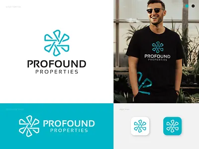 P Letter for Profound Properties Logo - real estate company agency logo angel investor building logo finance fintech fund home builders logo home logo house loan logo house logo invest letter logo logo logo designer mortgage logo p logo property property developer property logo real estate logo