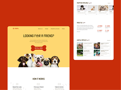 Pet Shelter (minimorphism style) design pet shelter web design website