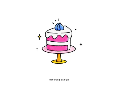 Celebrate with cake 🍰 affinity designer birthday cake cakes celebration colorful cupcake cute design dessert food branding food illustration graphic happy new year illustration illustrator procreate sticker sweet vector