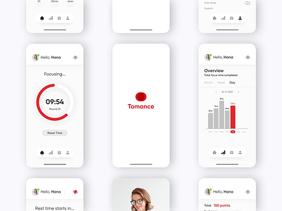 Performance Tracking Logo/ UI Application - Tomance app branding illustration logo motion ui