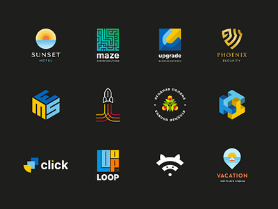 Simple logo Collection brand design brand identity branding design logo logo collection logo construction logo grid logofolio logotype mark vector
