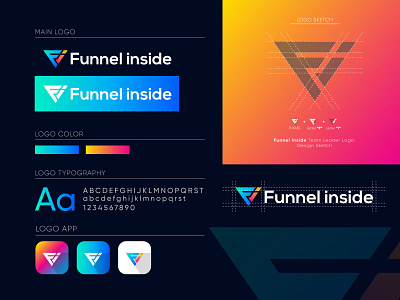 Funnel Inside Logo Design Project brand identity branding funnel identity design letter letter mark logo logo logo branding logo design logotype modern text word mark logo