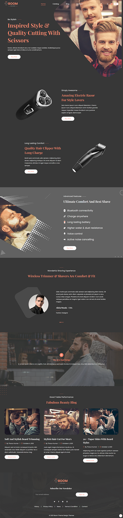 Boom - Wireless Trimmers and Shaver's Shopify Theme design graphic design responsive shopifytheme theme web design webdeveloper website website design websitedeveloper