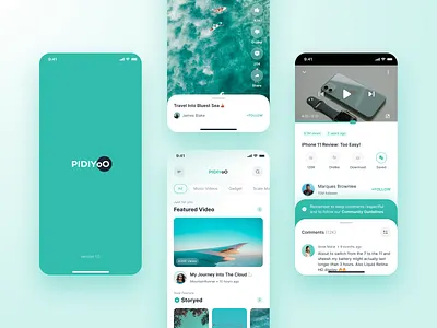 Video Streaming App Design app clean design design mobile mobile app mobile design new shot popular shot stream streaming ui ui design video vine youtube