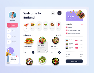 Food Delivery Service - App Design app app design delivery food food app food delivery food delivery app food delivery application food delivery service landing restaurant ui uiux web design web ui website design