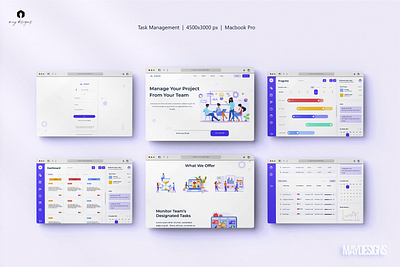 Task Management Web Design figma landing page task management ui design web design