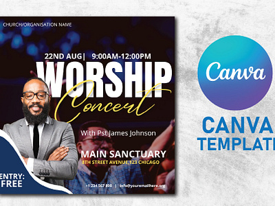 Worship Concert Canva Template