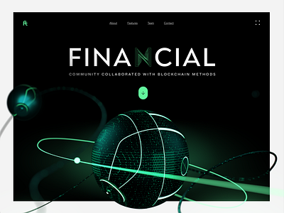 ft - Web Design for FinTech Company 3d 3d design bitcoin blockchain clean colors crypto dark mode fintech market modern design nft ui ui design web design