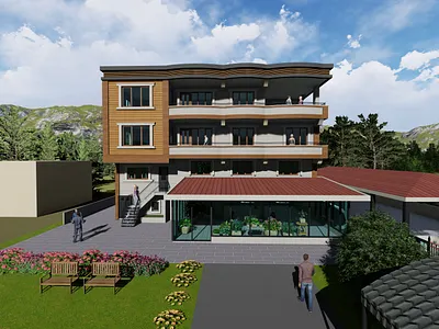 A.Ö House 3d model design facade design house lumion render revit