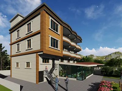A.Ö House 3d model design facade design house lumion render revit