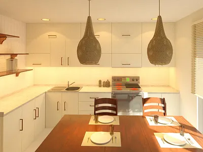 Kitchen 3d model design house interior interior desing kitchen kitchen desing render revit white