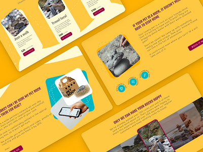 Rock your rocks design fun landing landing page onepager travel ui yellow