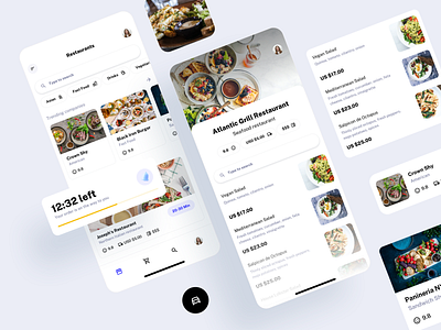 Food Delivery App - Droid UI Kit admin app courier dashboard delivery design food graphic design inspiration menu mobile order restaurant saas shipping startup uber ui ui kit ux