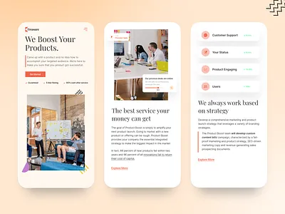 Treasure I Product Booster Company Website Mobile Responsive clean interface design landing page marketing agency marketing agency website minimal mobile design mobile reponsive mobile responsive design mobile ui product website promotion responsive responsive design responsive web responsive website startup ui design visual design website design