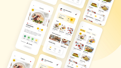 Canteen Mobile App - Exploration Design @daryramadhan branding canteen app design exploration ideas minimalism mobile app ui ui design uiux ux design website design yellow