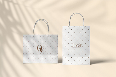 Oliver Brand Shopping Bag Design adobe bag bag design branding design graphic design logo shopping bag