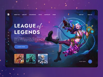 League of Legends Concept arcane branding design game leagueoflegends lol ui