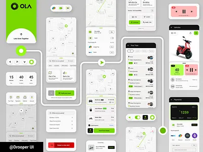 OLA - Ride sharing (Redesign) appdesign cab cab booking ios app mobile redesign ui ux
