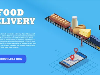 Food delivery toy train branding delivery design food delivery illustration illustrator isometric toy train train