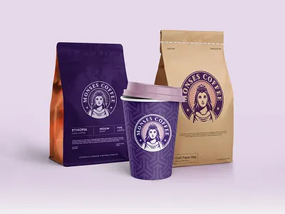 Monses Coffee brand cafe coffee dame drink girl lady logo monses princess woman