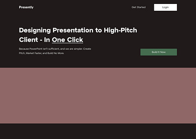 Presently - Pitch and Presentation Startup Hero Section hero section typography web web design