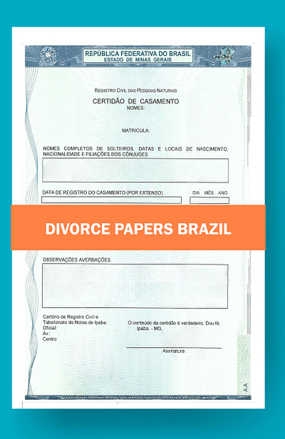 Divorce Papers Brazil divorce certificate divorce certificate translation divorce papers