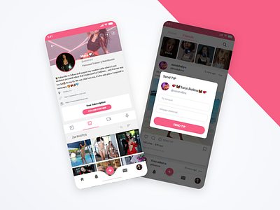 Onlyfans Clone App app design graphic design mobile app onlyfans rebrand ui