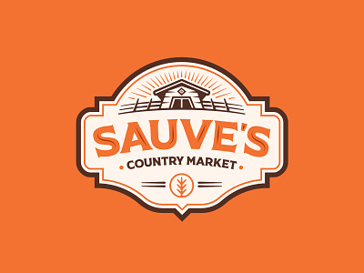 Sauve Country Market Logo badge badge design branding country farm illustration logo market modern signage visual identity