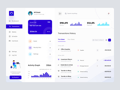 Finance Dashboard UI Concept admin admin interface admin theme admin ui analytics banking chart dahsboard dashboard dashbroad data graph grid view interface list view sidebar sidebare stats table view user dashboard