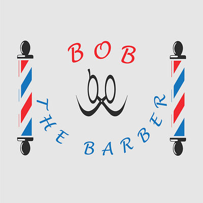 BOB the barber brandidentity branding businesscards daily logo challenge design graphic design illustration logo mockup vector