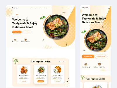 Restaurant Website Design UI Exploration. chef deibbble best shot delivery food and drink food delivery food delivery website header homepage landingpage minimal order food online popular design recipe restaurant restaurant website uidesign uiux web web design webdesign