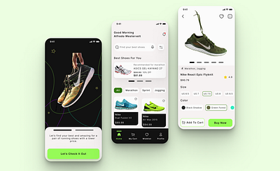 Running Shoes App appdesign appdesigner design ui uidesign userexperience userinterface ux uxdesign
