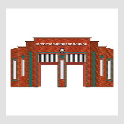 University of Engineering and Technology, Lahore design illustration minimal uet vector