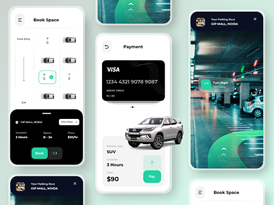 Parking Space Booking App UI app app design app interaction design mobile application parking parking app ui parking app ux parking ui parking ux ui ui design ux design