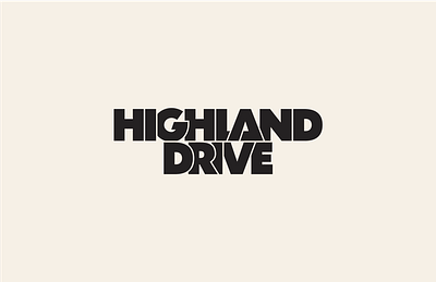 Highland Drive band brand design lockup logo logotype music retro typography vintage