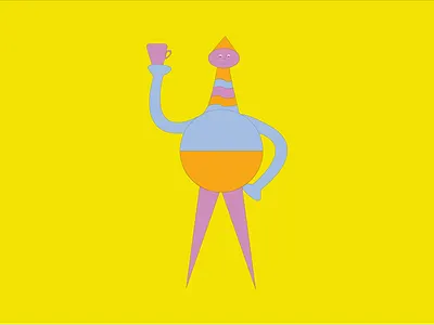 COFFEE, ANYONE? adobe bright cafe character coffee cute design digitalart fun human illustration illustrator minimalism nice tea vector yellow