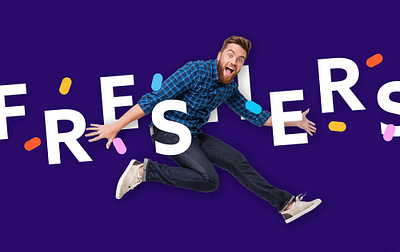 The Official Freshers Week! animation branding club colourful dance energetic fun graphic design instagram logo media motion graphics music party school social student training union university