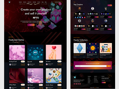 NFT Marktetplace Landing Page clean cryptocurrency design designerforux graphic design landing page landing page design marketplace web nft nft coin nft crypto nft design nft landing page nft marketplace nft marketplace landing page uiux uiux design uiux designer web design website