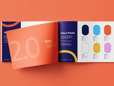 Colourful Brand Guidelines brand brand guidelines branding brochure cmyk colours design document editorial graphic design guides identity logo print