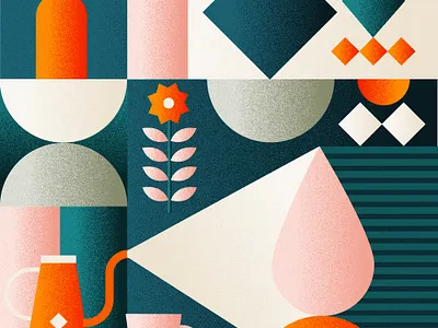 Caffeinating for this week! adobe cafe caffiene coff design forms graphic illustration illustrator itsnicethat textures