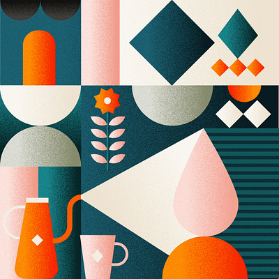 Caffeinating for this week! adobe cafe caffiene coff design forms graphic illustration illustrator itsnicethat textures