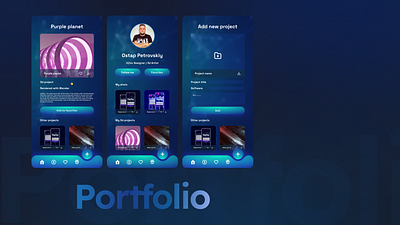 Portfolio app design ui ux