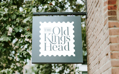 Putting our own stamp on the Old Kings Head branding architecture brand branding cafe design head heritage history identity kings logo old pub shop sign ty typography