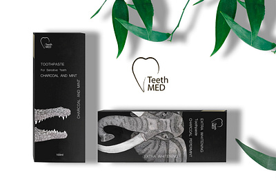 TeethMED alefant branding croco graphic design logo teeth tooth tooth paste