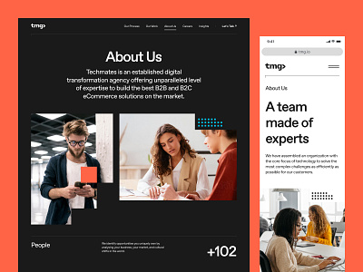 TMG - About about us agency b2b bbagency branding careers cms colors development typography ui ui design user experience user interface ux ux design visual identity web website design wordpress