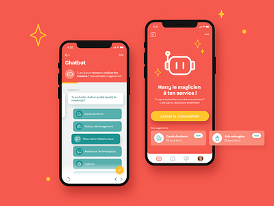 Magiik — Chatbot App app application branding card chatbot conversation design graphic design home icon illustration logo message mission mobile pictogram swipe ui ux web design