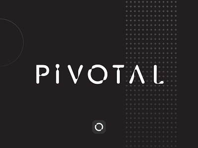 Pivotal Logotype Concept black logo logo design logotype organic type space stencil stencil type syfy type typography wordmark