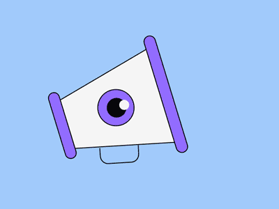 MeuNu 2020 illustration lottie loud megaphone motion graphics nubank scream vector