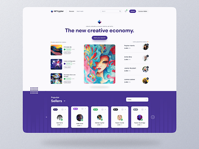 NFT Art Crypto Currency Landing Page UI Design best design blockchain btc clean cool nft crypto cryptoart ethereum minimal minimalist nft nft art nft art ui nft cyrpto nft design nft landing nft web nft web design token web design