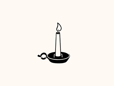 Candle branding brushpen candle candleholder cottagecore design farmhousedecor hygge illustration lineart logo minimaldesign minimalillustration monochrome procreate retrosupply rustic vintage winter